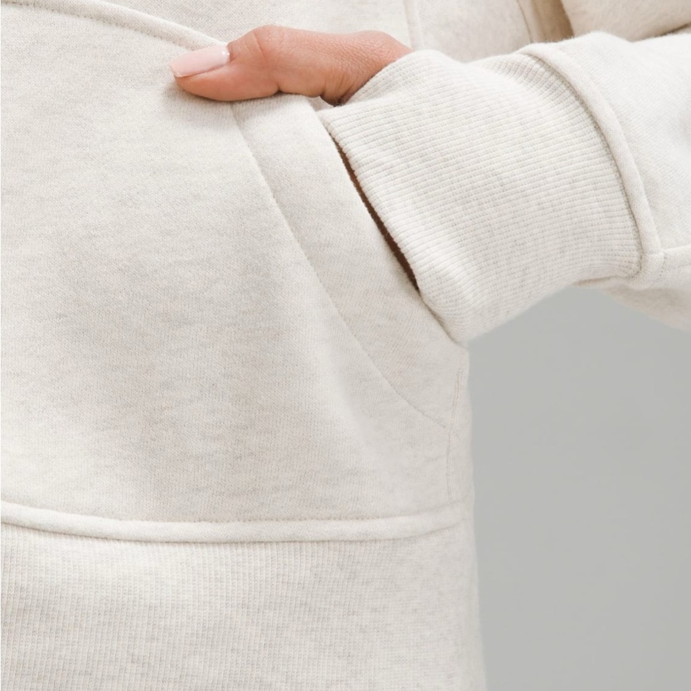 Lululemon Athletica Scuba Oversized Funnel Neck Heathered Bone Sz. XL/ XXL - Picture 8 of 12